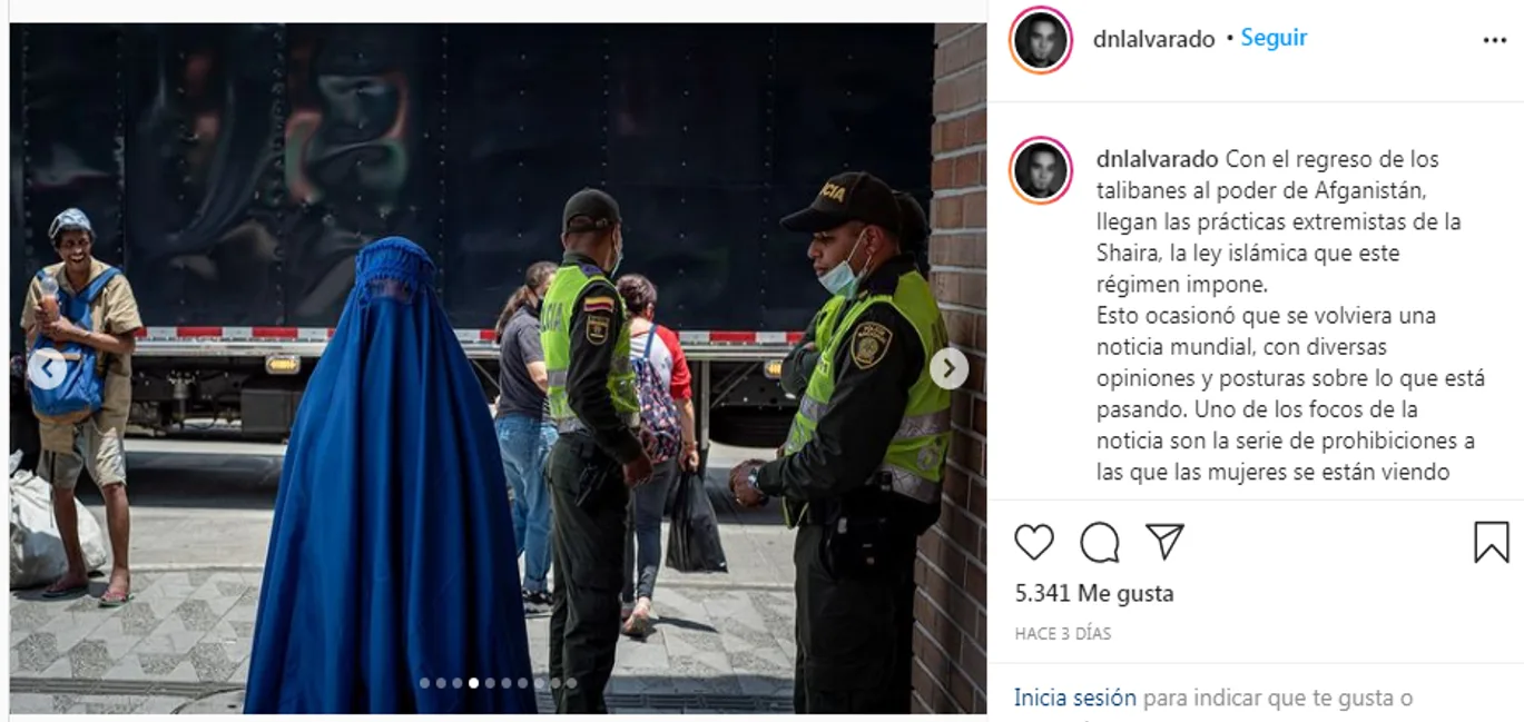 un burka en Medellín