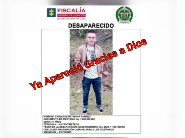 Apareció Carlos Timaná: habría sufrido un accidente en Ecuador, confirmó su familia