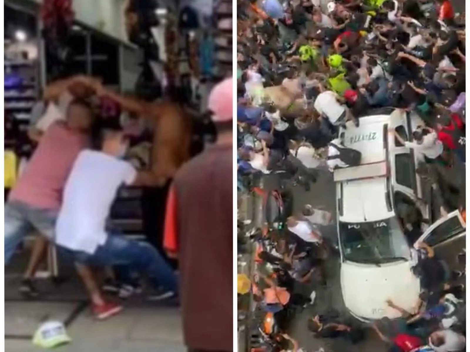 centro de Cali palizas ladrones