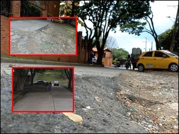 'Insólito', alrededor de la Universidad Libre en Cali una calle fue pavimentada a la mitad, "un carril sí y el otro no"