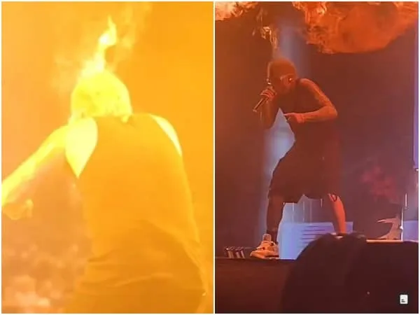 El cantante Reykon terminó en llamas durante un concierto en Neiva; qué pasó