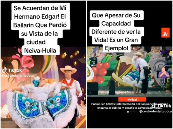 «Desafiando la adversidad visual»: Edgar, el bailarín del sanjuanero huilense en Neiva