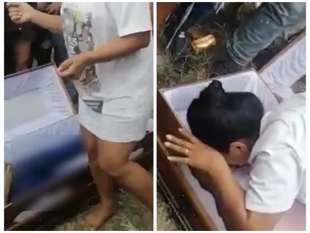 sepultura muerto baile mujer