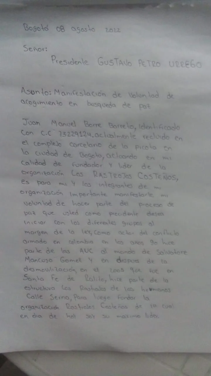 banda delictiva Barranquilla RASTROJOS COSTEÑOS