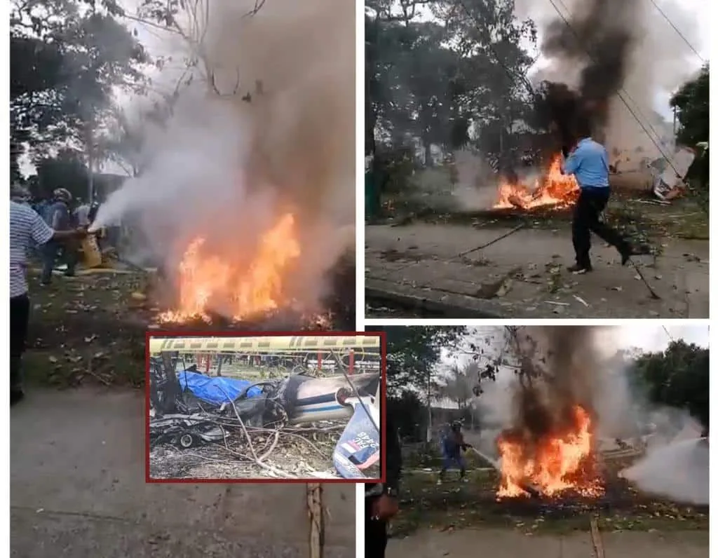 Conductores trataron de ayudar al piloto y copiloto de aeronave siniestrada, en Cali