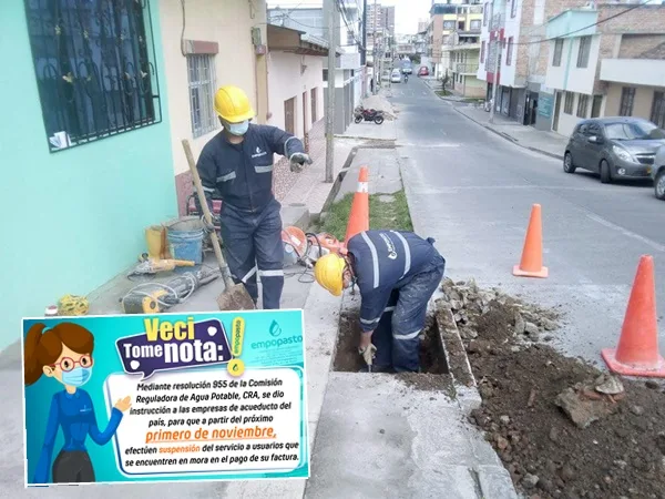 Desde noviembre Empopasto podrá volver a suspender el servicio de agua a usuarios en mora