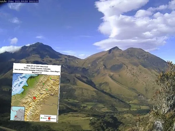 Nariño sigue en alerta: Volcán Chiles está en Nivel de Actividad III por aumento de sismos