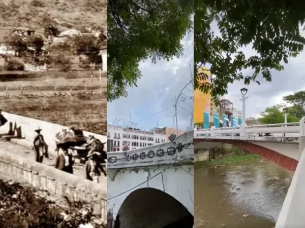 El Puente Ortiz, el Puente España y el Puente Santiago de el trío de puentes históricos de Cali