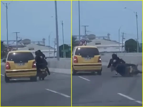 Viral: Taxista emprendió persecución y arrolló a motoristas en Soledad, ¿Qué pasó?