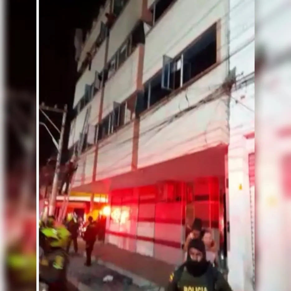 policía hotel incendio Barranquilla