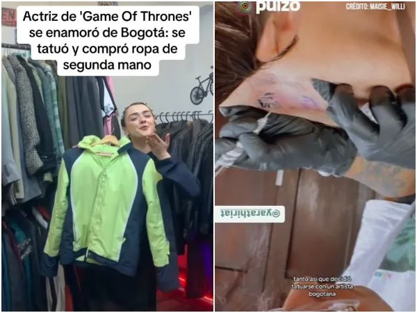 "Se enamoró de Bogotá": La actriz de Game of Thrones Maisie Williams sigue en nuestro país