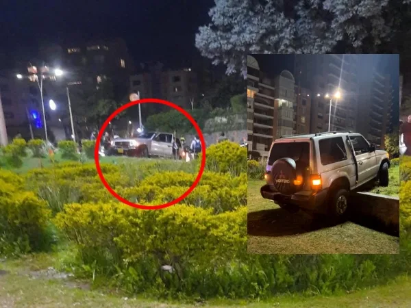 Qué anda pasando con la Glorieta de la Transparencia en Pasto: otro carro perdió el control y terminó 'colgando' en ella