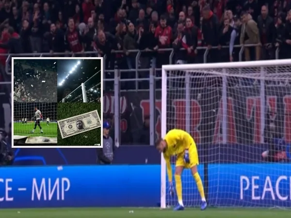 Lluvia de billetes en el partido entre AC Milán y PSG en Italia, pero se llevaron una sorpresa