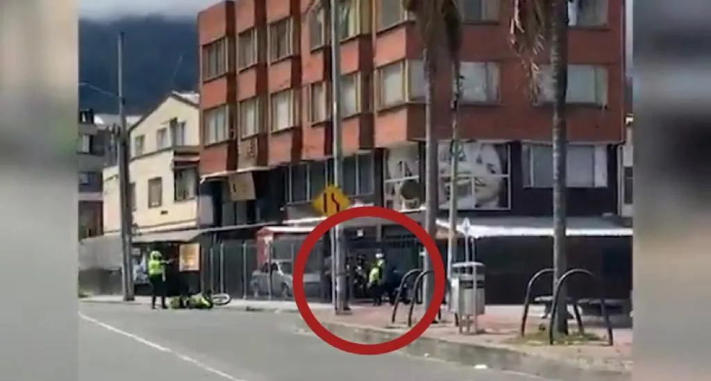 policía Bogotá balacera