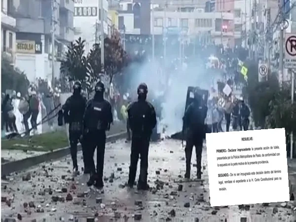 Policía en Pasto sí tendrá que disculparse con manifestantes, Tribunal rechazó tutela