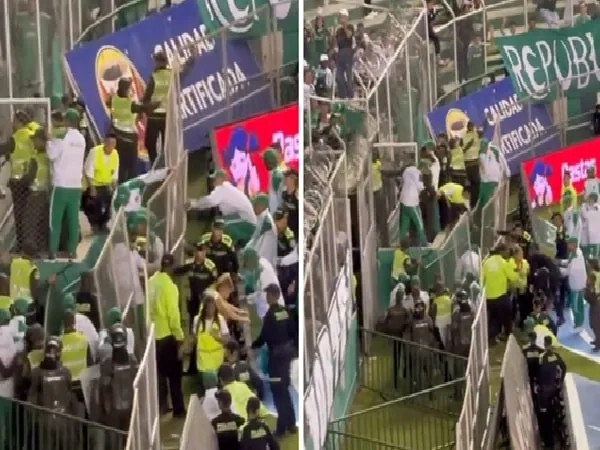 Hinchas del Deportivo Cali protagonizaron agresiones en el estadio de Palmaseca.