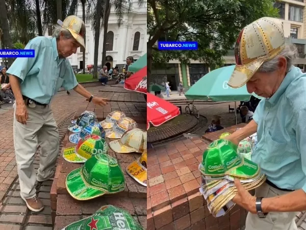 De latas de cerveza a gorras con estilo : El arte reciclado de Jaime Gómez