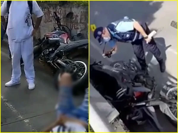 Pareja iba en moto, chocaron contra un muro y él murió, pasó en la Calle 5 de Cali