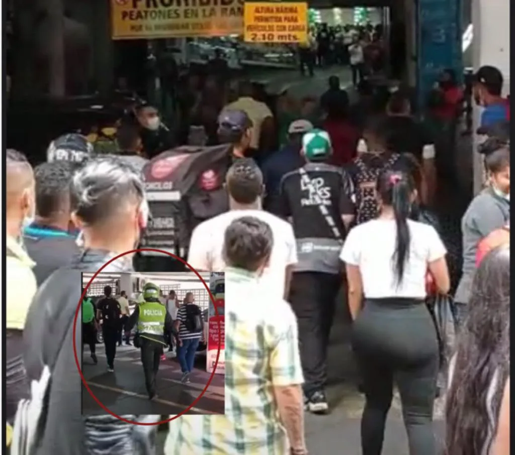 centro de Cali presunto ladrón