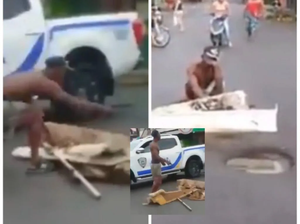 "Me dejó en la calle", enojado un hijo desenterró a su madre y tiró el ataúd en la calle, se hizo viral el vídeo pero no es nuevo