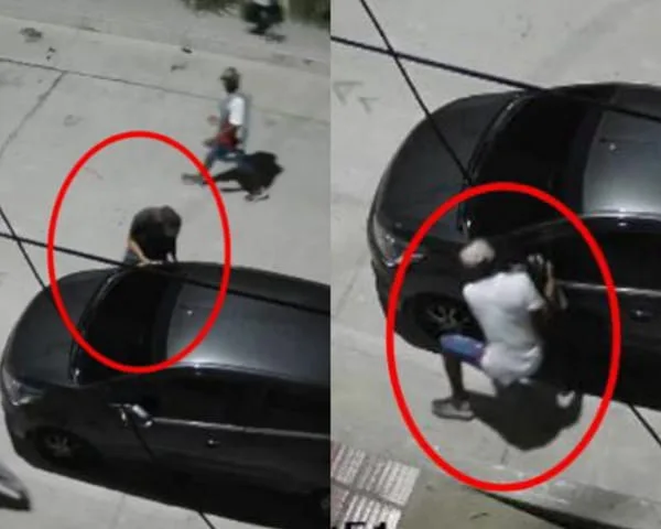 En menos de 20 segundos se roban los retrovisores de un carEn menos de 20 segundos se roban los retrovisores de un carro, en Barranquillaro, en Barranquilla
