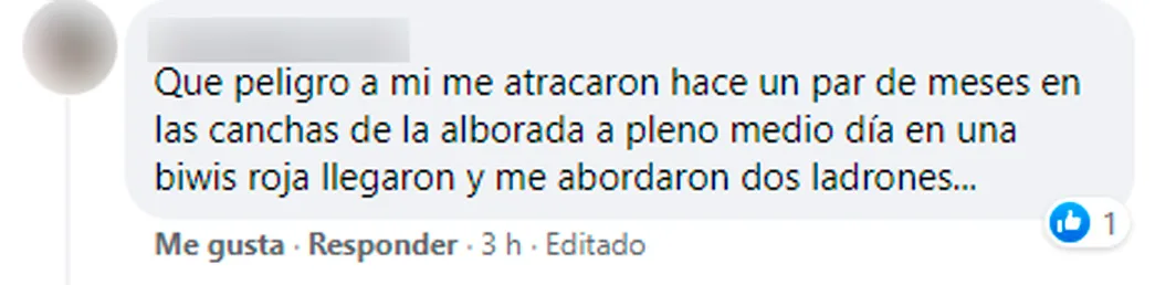 Una mujer en facebook asegura que fue robada en el sector de la Alborada