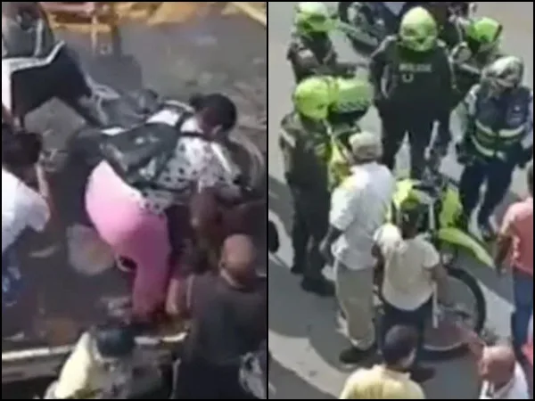 Arrastradas de una grúa bajaron motos inmovilizadas en Tuluá, había tránsito y policías "pero no pudieron con la gente"