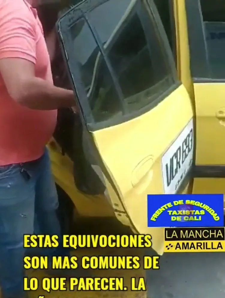 taxista Cali confusión
