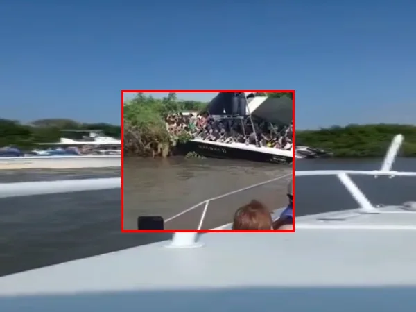 Accidente en el Canal del Dique: lancha con 50 turistas se salió y fue a para entre los manglares