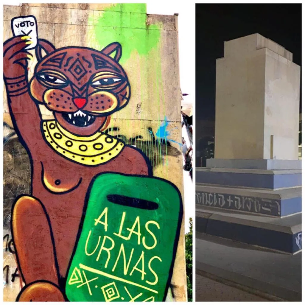 Parque Nariño grafitis Pasto