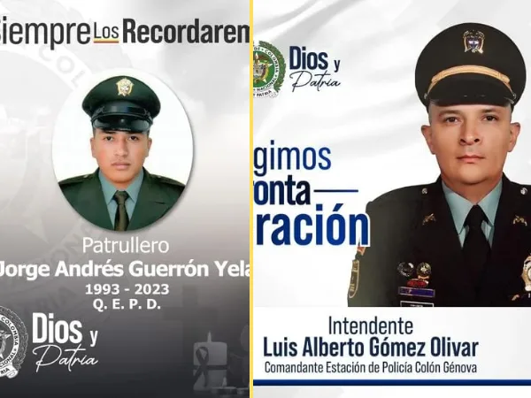En Nariño rechazan muerte del patrullero Andrés Guerron y secuestro del intendente Luis Gómez