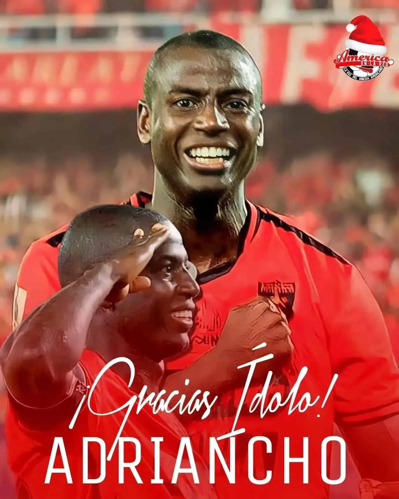 "Gracias capi", el mensaje de adiós a Adrián Ramos. Foto oficial América de Cali.