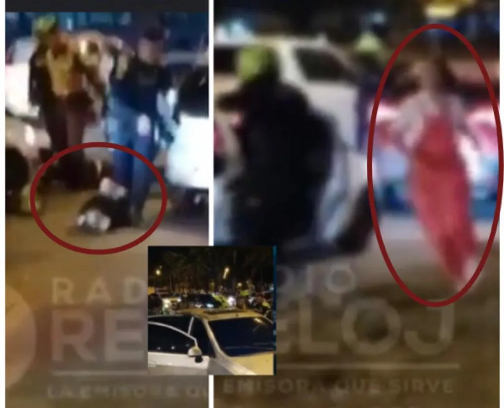 Rescate "de película" en plena calle 5 en Cali: varios hombres llevaban a una mujer en un carro