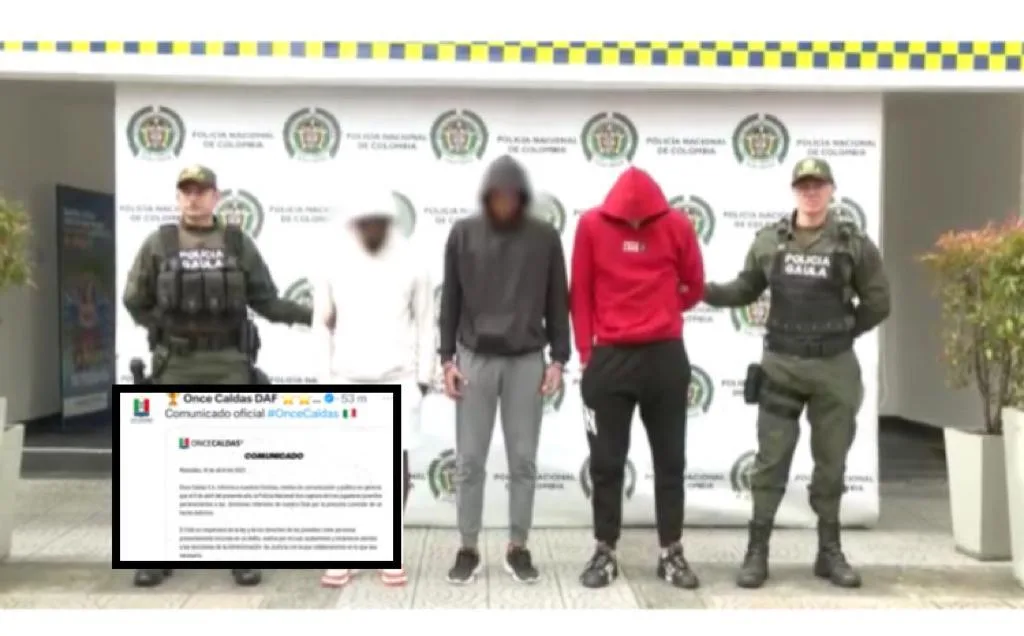Once Caldas por ahora no despedirá a tres futbolistas capturados por presunta extorsión, "respetamos el debido proceso"