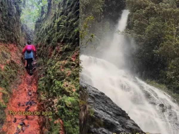 La cascada escondida en medio de túneles en la zona rural de Cali; una de las más altas del Valle del Cauca