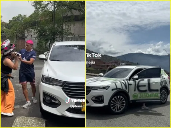¿Qué boleteada? “por infiel y por perro” le pintaron el carro con aerosol, ocurrió otra vez en Medellín