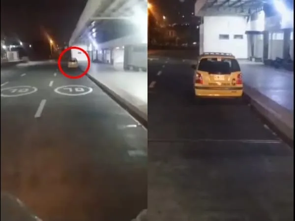 Taxista esperando pasajeros en la Terminal Andrés Sanín desata controversia: unos critican otros apoyan