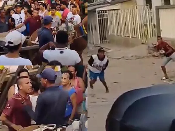 En Villa Mojón, Soledad se dieron piedra: discusión con carretillero terminó en pelea, las mujeres "se dieron palo"