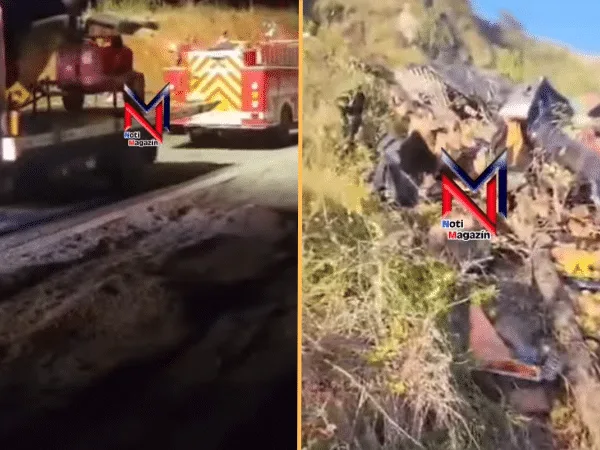 Por una falla mecánica la tractomula que iba cargada de pitaya se fue al abismo.