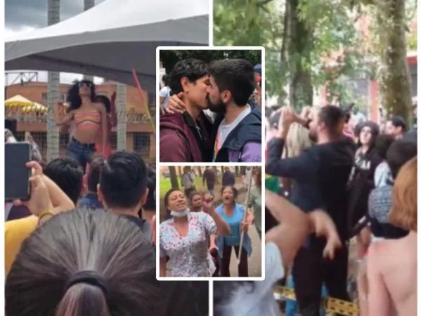 Con conciertos, 'besatón' y baile protestó la comunidad LGBTIQ+ por homofobia a una pareja en Bogotá