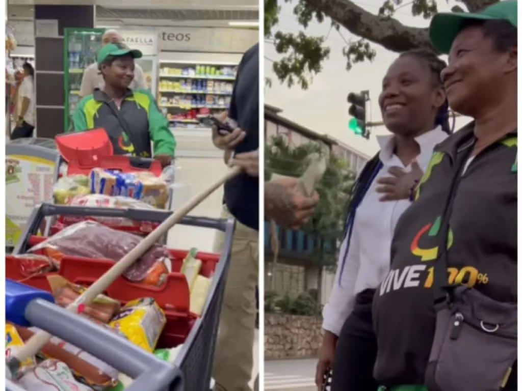 "Nunca me imaginé yo hacer un mercado de estos", Belosmaki y el regalo a una vendedora informal en Cali