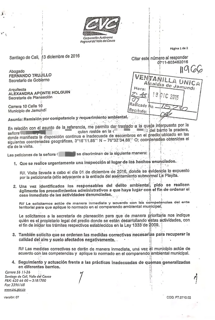 En Jamundí, cansados de escombrera ilegal y autoridades "no hacen nada"