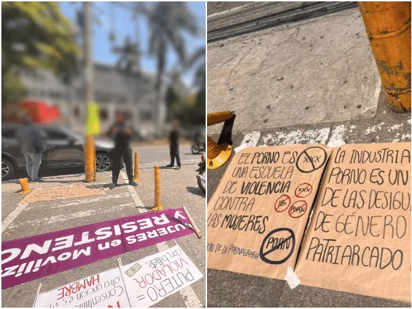 DIAN e industria de entretenimiento para adultos realizaron evento y defensoras de derechos humanos protestaron