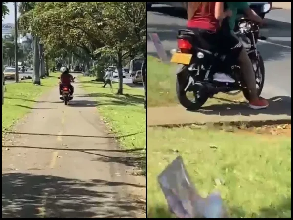 Casi 7 cuadras "montados en la cicloruta" iba el motorizado que grabaron en la Pasoancho: "No aprendemos", dicen