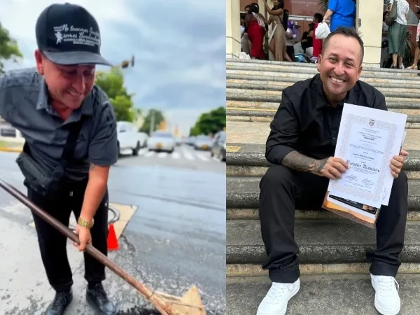 Samuel Merchán, el hombre que tapa huecos en Cali y hoy celebra un logro profesional