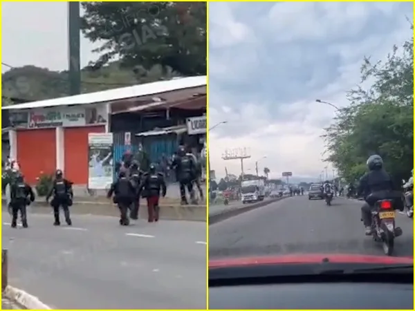 ¡Atención¡ hubo disturbios en medio de bloqueos para despejar vía a Jamundí