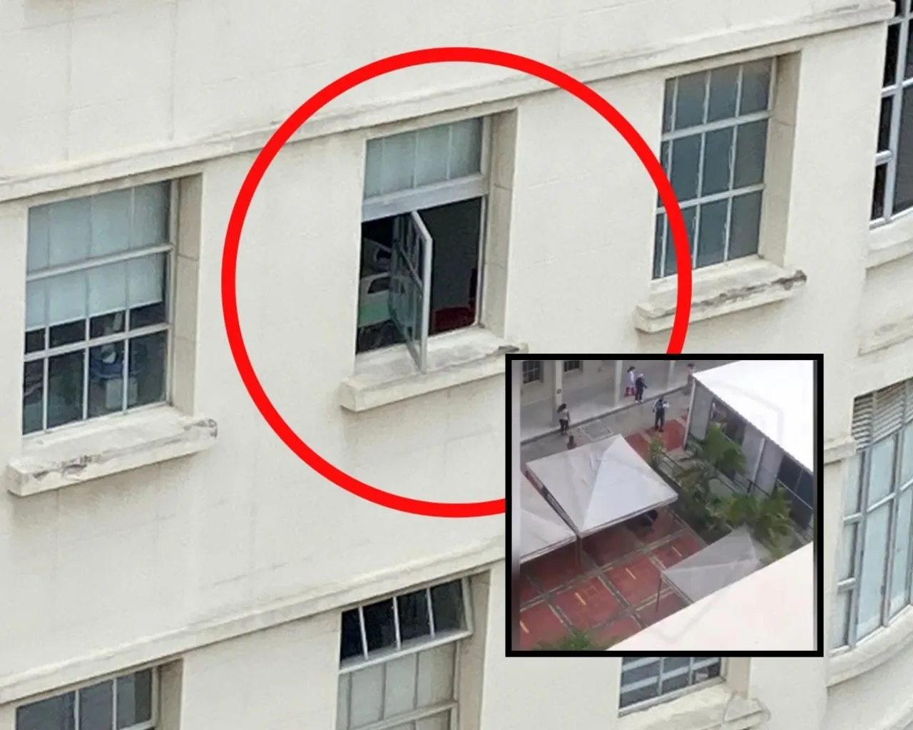 En UCI sigue el joven que cayó del quinto piso en el Hospital Universitario este martes: pudo ser un “intento de fuga”