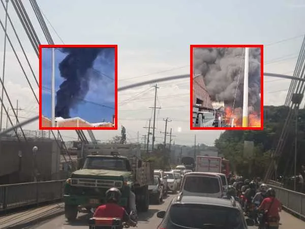 No era una "chimenea": tremendo incendio que se formó en Juanchito, reportaban en la mañana de este martes