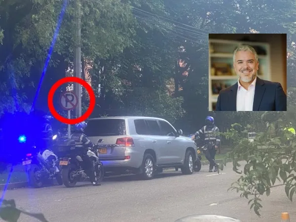 "Mal parqueada" pillaron camioneta del esquema de seguridad de Duque, mientras "almorzaba con Fico"