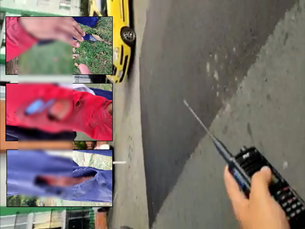 Denuncian otro regulador de velocidad sin pintar en Cali: un motorizado no lo vio, se accidentó y terminó herido